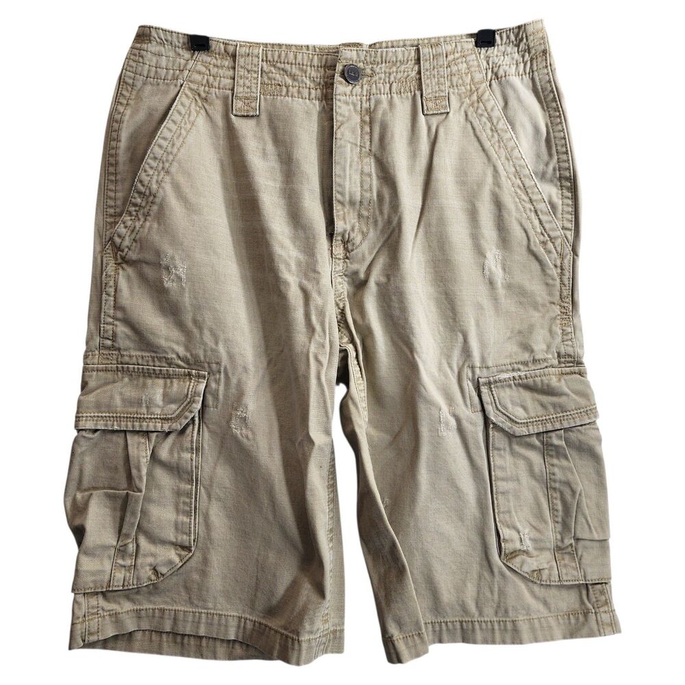 Buckle BKE Shorts Mens 31 Khaki Cargo Pockets Utility Hiking Casual Outdoor